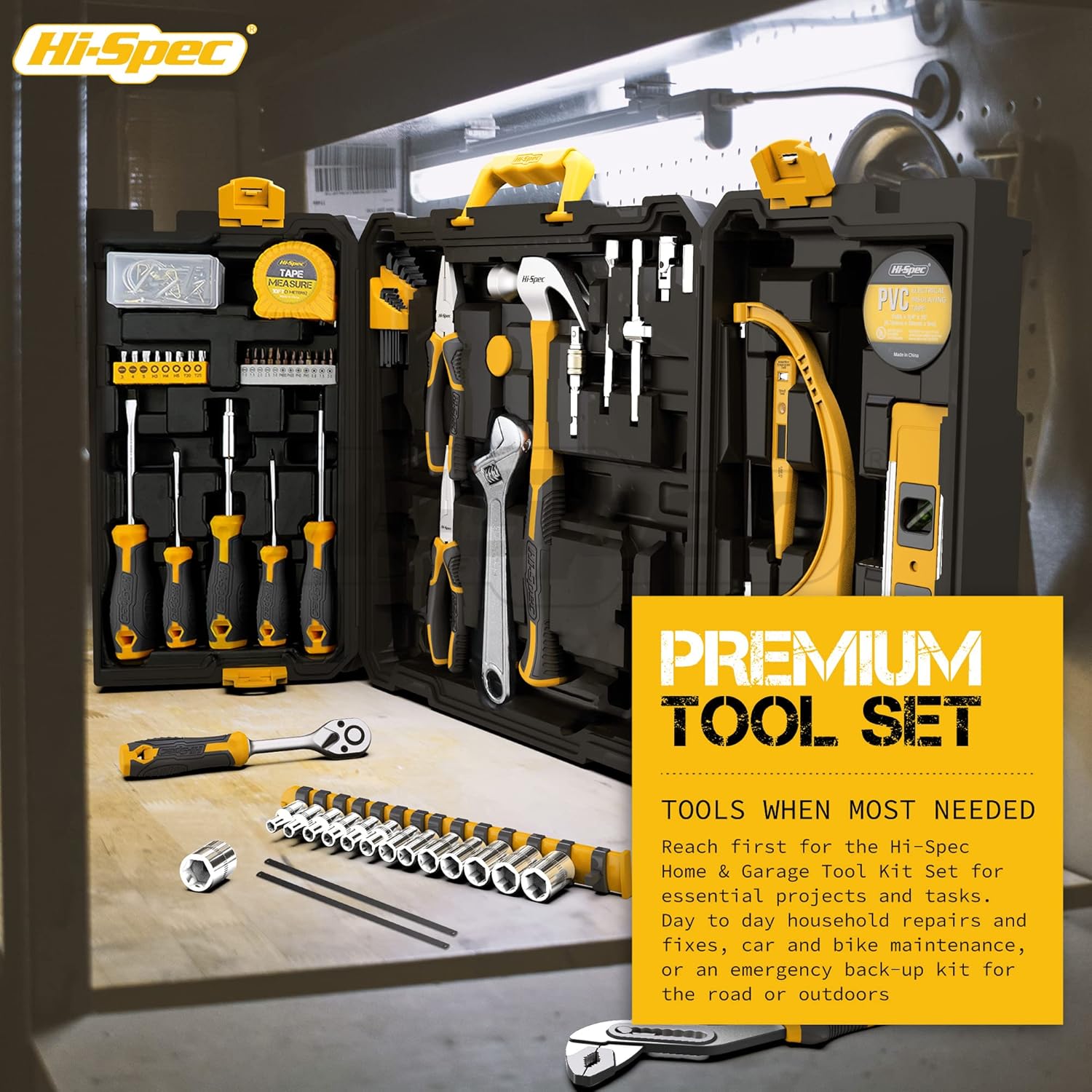 Hi-Spec 124piece Home & Garage Mechanics Tool Set
