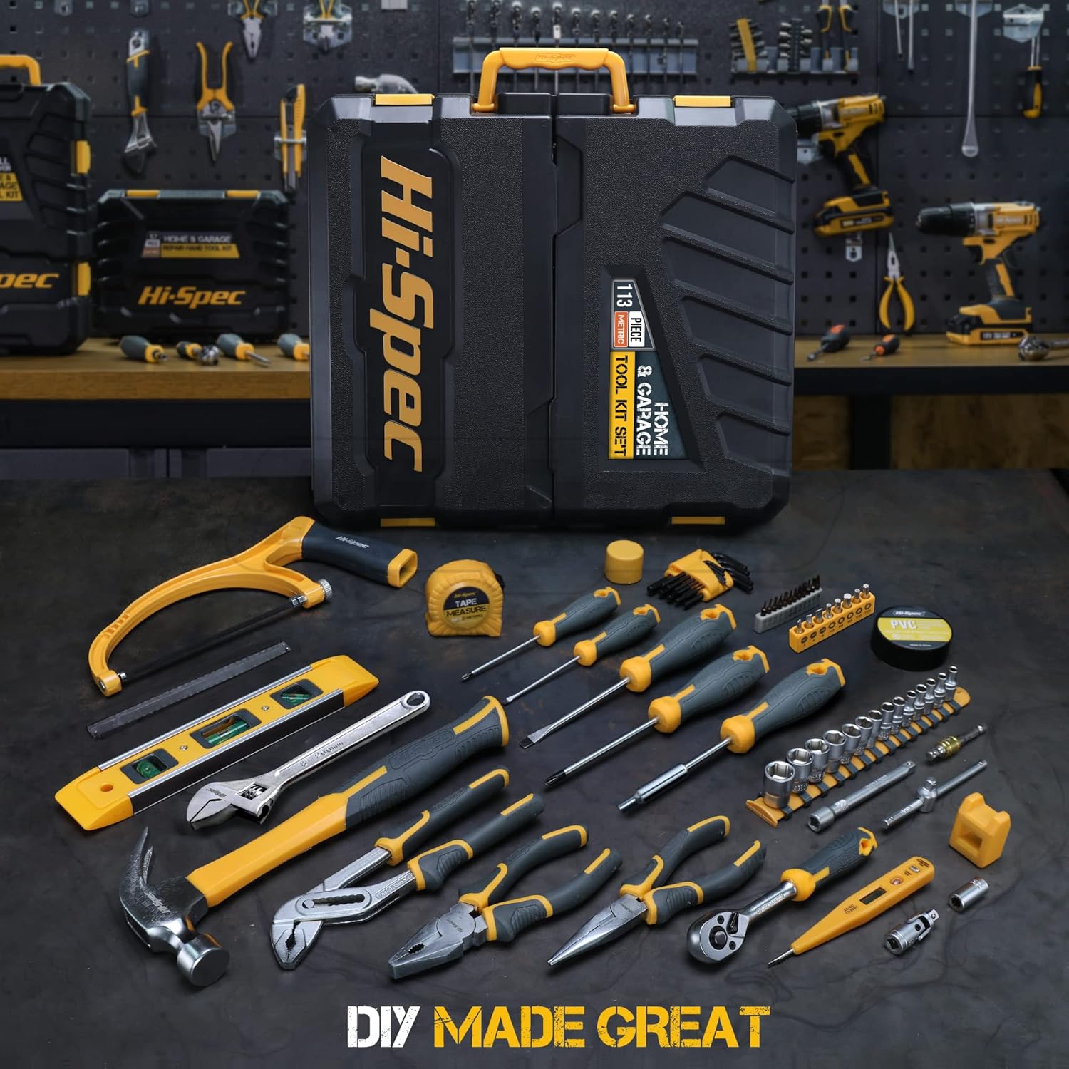Hi-Spec 124piece Home & Garage Mechanics Tool Set