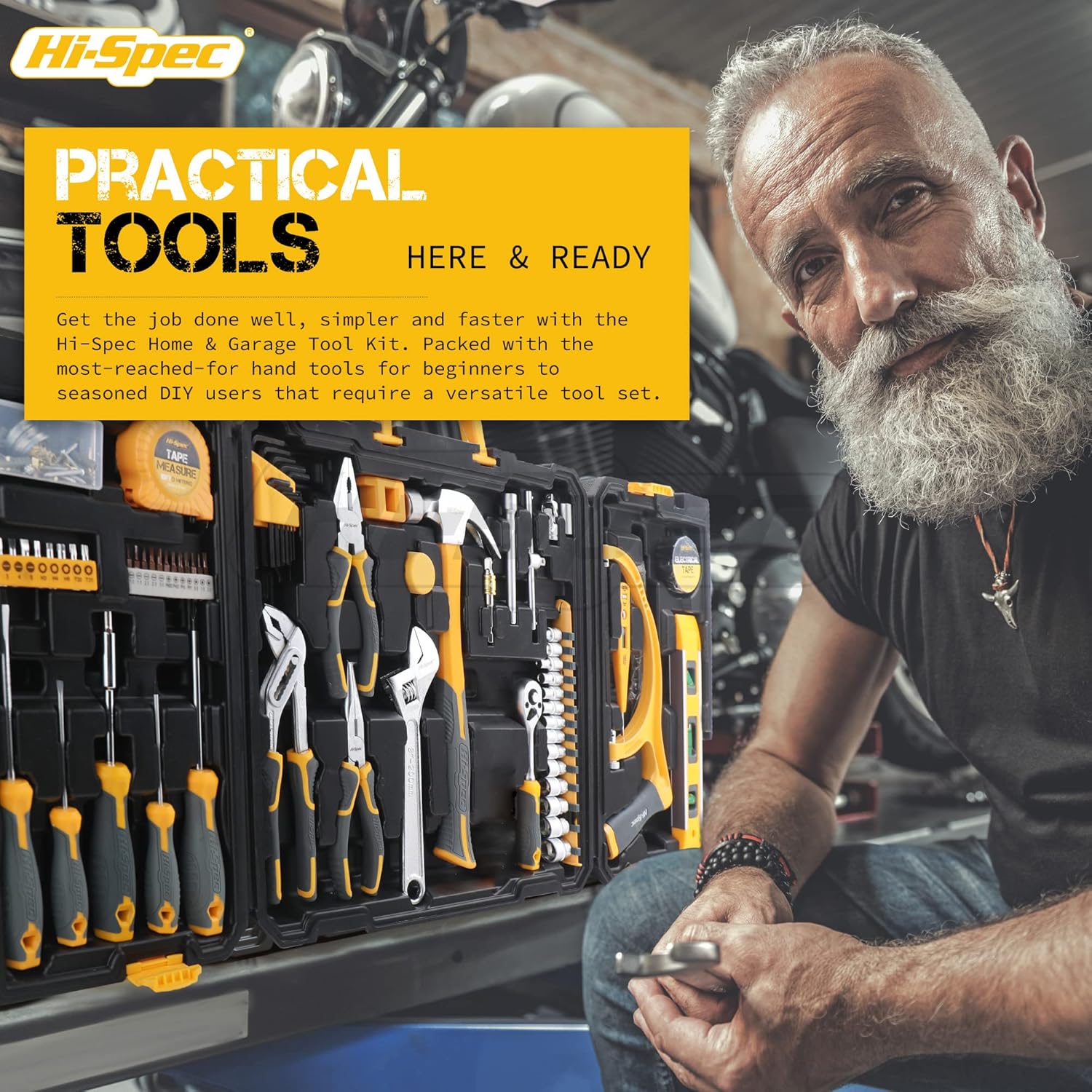 Hi-Spec 124piece Home & Garage Mechanics Tool Set