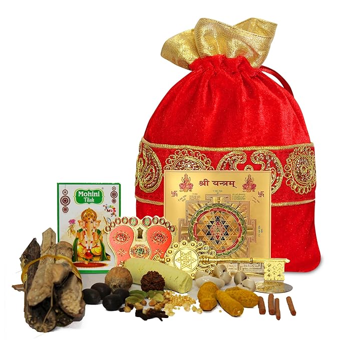 Shree Dhan Laxmi Kuber Potli With ( Free Kuber Yantra)